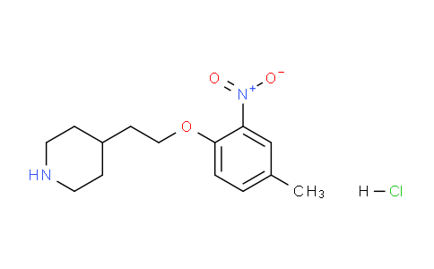 CAS No. 1219982-84-9, 4-(2-(4-Methyl-2-nitrophenoxy)ethyl)piperidine hydrochloride