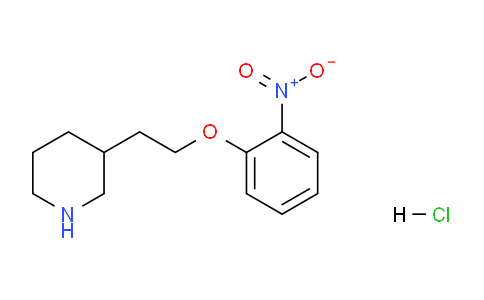 CAS No. 1220032-34-7, 3-(2-(2-Nitrophenoxy)ethyl)piperidine hydrochloride