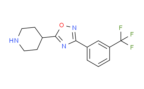 CAS No. 808764-45-6, 5-(Piperidin-4-yl)-3-(3-(trifluoromethyl)phenyl)-1,2,4-oxadiazole