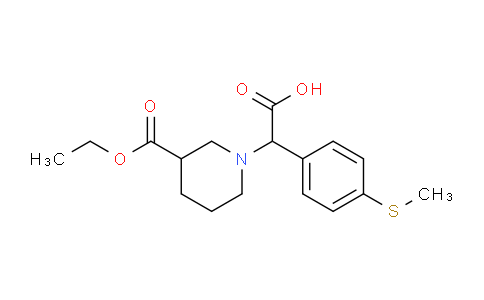 CAS No. 886363-60-6, 2-(3-(Ethoxycarbonyl)piperidin-1-yl)-2-(4-(methylthio)phenyl)acetic acid