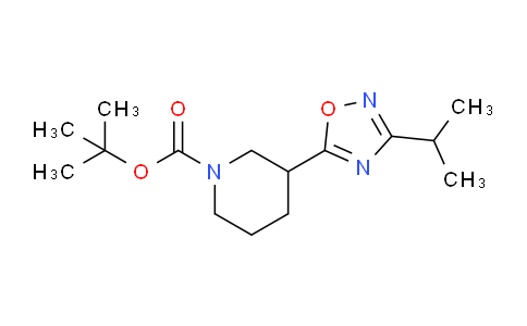 CAS No. 902837-24-5, tert-butyl 3-(3-isopropyl-1,2,4-oxadiazol-5-yl)piperidine-1-carboxylate