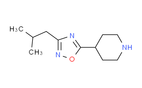 CAS No. 1042499-82-0, 3-Isobutyl-5-(piperidin-4-yl)-1,2,4-oxadiazole