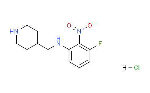 CAS No. 1233955-82-2, 3-Fluoro-2-nitro-N-(piperidin-4-ylmethyl)aniline hydrochloride