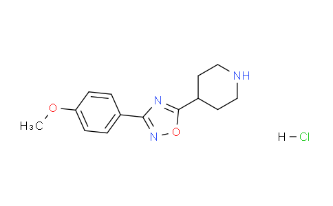 CAS No. 263383-24-0, 4-[3-(4-Methoxyphenyl)-1,2,4-oxadiazol-5-yl]piperidine hydrochloride