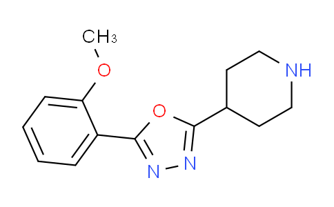 CAS No. 954229-12-0, 2-(2-Methoxyphenyl)-5-(piperidin-4-yl)-1,3,4-oxadiazole