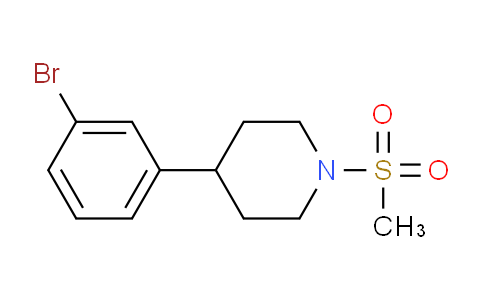 CAS No. 1782489-29-5, 4-(3-bromophenyl)-1-methylsulfonylpiperidine