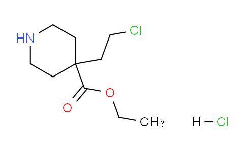CAS No. 1276088-72-2, ethyl 4-(2-chloroethyl)piperidine-4-carboxylate hydrochloride