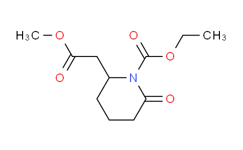 CAS No. 115909-57-4, ethyl 2-(2-methoxy-2-oxoethyl)-6-oxopiperidine-1-carboxylate
