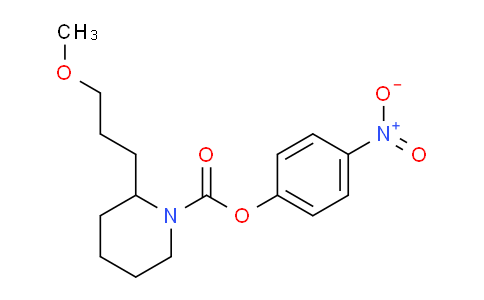 CAS No. 1338575-28-2, 4-Nitrophenyl 2-(3-methoxypropyl) piperidine-1-carboxylate