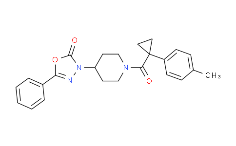 CAS No. 931695-79-3, 3-[1-[1-(4-methylphenyl)cyclo propanecarbonyl]piperidin-4-yl]-5-phenyl-1,3,4-oxadiazol-2-one
