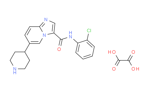 CAS No. 342595-05-5, N-(2-chlorophenyl)-6-(piperidin-4-yl)imidazo[1,2-a]pyridine-3-carboxamide oxalate