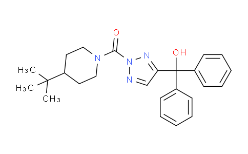 CAS No. 2205032-89-7, (4-tert-butylpiperidin-1-yl)-[4-[hydroxy(diphenyl)methyl]triazol-2-yl]methanone