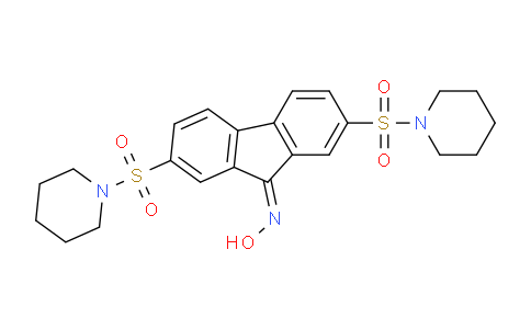 CAS No. 300802-28-2, 2,7-Bis(1-piperidinylsulfonyl)-9H-fluoren-9-one oxime