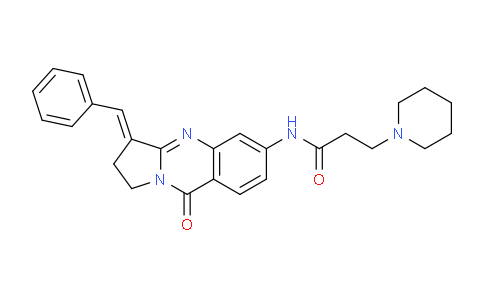 90263-34-6 | (E)-N-(3-苄叉-9-氧代-1,2,3,9-四氢吡咯并[2,1-b]喹唑啉-6-基)-3-(哌啶-1-基)丙酰胺