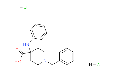 CAS No. 61379-86-0, 4-anilino-1-benzylpiperidine-4-carboxylic acid;dihydrochloride