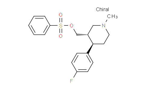 CAS No. 153257-53-5, ((3S,4R)-4-(4-fluorophenyl)-1-methylpiperidin-3-yl)methyl benzenesulfonate