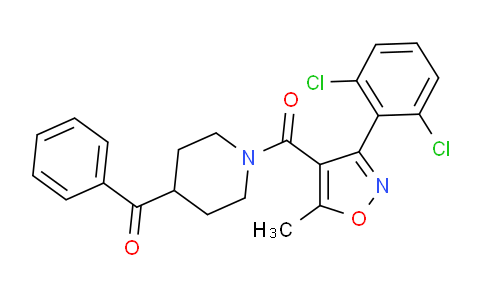 CAS No. 257946-66-0, (4-benzoylpiperidin-1-yl)(3-(2,6-dichlorophenyl)-5-methylisoxazol-4-yl)methanone