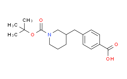 CAS No. 910442-79-4, 4-[[1-[(2-methylpropan-2-yl)oxycarbonyl]piperidin-3-yl]methyl]benzoic acid