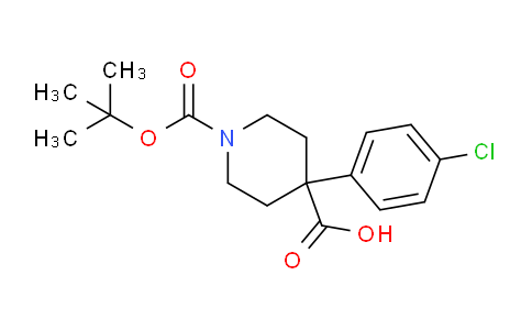 CAS No. 644981-94-2, 1-(tert-Butoxycarbonyl)-4-(4-chlorophenyl)piperidine-4-carboxylic acid