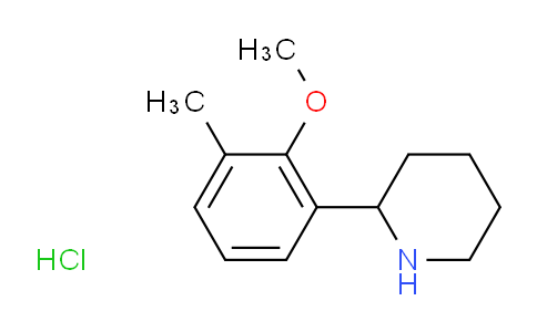 CAS No. 1177355-76-8, 2-(2-Methoxy-3-methylphenyl)piperidine, HCl