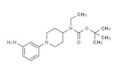 CAS No. 1416374-94-1, tert-Butyl (1-(3-aminophenyl)piperidin-4-yl)(ethyl)carbamate