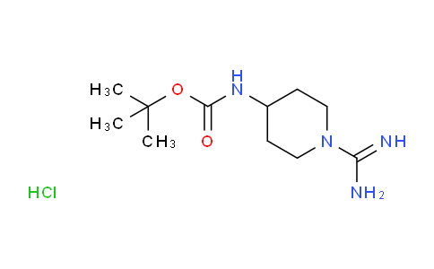 CAS No. 1243440-71-2, tert-Butyl (1-carbamimidoylpiperidin-4-yl)carbamate hydrochloride