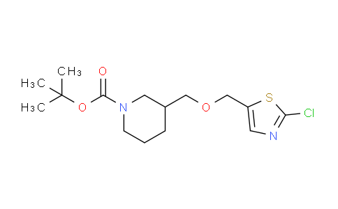 CAS No. 939986-57-9, tert-Butyl 3-(((2-chlorothiazol-5-yl)methoxy)methyl)piperidine-1-carboxylate