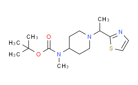 CAS No. 1289385-87-0, tert-Butyl methyl(1-(1-(thiazol-2-yl)ethyl)piperidin-4-yl)carbamate