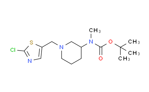 CAS No. 1420894-11-6, tert-Butyl (1-((2-chlorothiazol-5-yl)methyl)piperidin-3-yl)(methyl)carbamate
