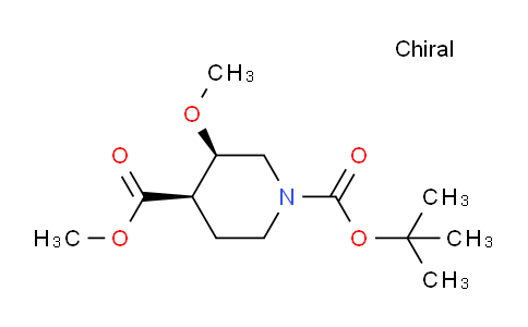 CAS No. 220223-56-3, 1-tert-butyl 4-methyl (3R,4R)-3-methoxypiperidine-1,4-dicarboxylate