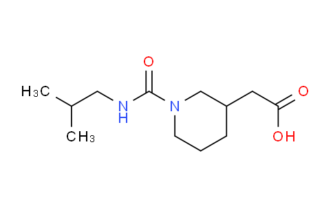 CAS No. 1282720-47-1, 2-{1-[(2-methylpropyl)carbamoyl]piperidin-3-yl}acetic acid