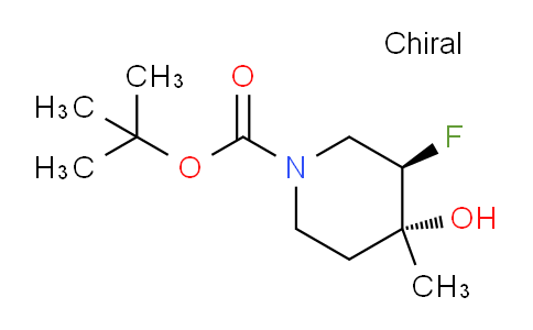 CAS No. 1638768-99-6, trans-3-fluoro-4-hydroxy-4-methylpiperidine-1-carboxylic acid tert-butyl ester