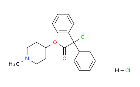 CAS No. 54556-99-9, 1-Methylpiperidin-4-yl 2-chloro-2,2-diphenylacetate hydrochloride