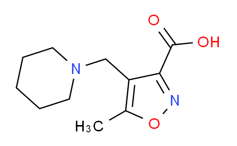 CAS No. 1431970-09-0, 5-methyl-4-(piperidin-1-ylmethyl)isoxazole-3-carboxylic acid