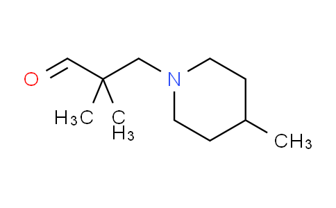 CAS No. 690632-29-2, 2,2-dimethyl-3-(4-methylpiperidin-1-yl)propanal