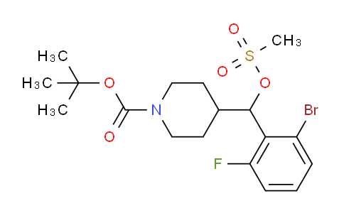 CAS No. 2033173-36-1, 1-Boc-4-[(2-bromo-6-fluorophenyl)[(methylsulfonyl)oxy]methyl]piperidine