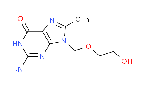 CAS No. 91897-97-1, 2-Amino-9-((2-hydroxyethoxy)methyl)-8-methyl-1H-purin-6(9H)-one