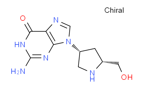 CAS No. 135042-31-8, 2-Amino-9-((3R,5R)-5-(hydroxymethyl)pyrrolidin-3-yl)-1H-purin-6(9H)-one