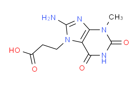 CAS No. 1370594-68-5, 3-(8-Amino-3-methyl-2,6-dioxo-2,3-dihydro-1H-purin-7(6H)-yl)propanoic acid