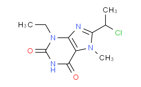 CAS No. 1707392-37-7, 8-(1-Chloroethyl)-3-ethyl-7-methyl-1H-purine-2,6(3H,7H)-dione