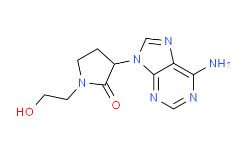CAS No. 50992-17-1, 3-(6-Amino-9H-purin-9-yl)-1-(2-hydroxyethyl)pyrrolidin-2-one
