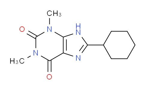 CAS No. 5438-77-7, 8-Cyclohexyl-1,3-dimethyl-1H-purine-2,6(3H,9H)-dione
