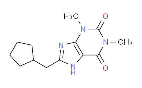 CAS No. 93214-96-1, 8-(Cyclopentylmethyl)-1,3-dimethyl-1H-purine-2,6(3H,7H)-dione