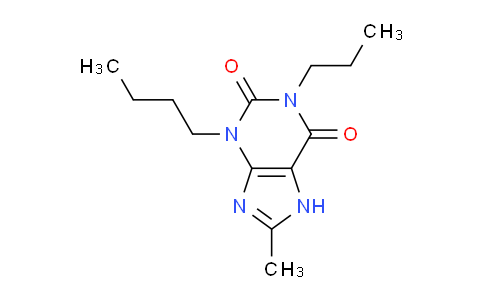 CAS No. 81250-24-0, 3-Butyl-8-methyl-1-propyl-3,7-dihydro-1H-purine-2,6-dione