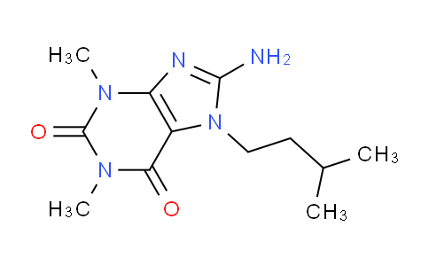 CAS No. 1370596-54-5, 8-Amino-7-isopentyl-1,3-dimethyl-1H-purine-2,6(3H,7H)-dione