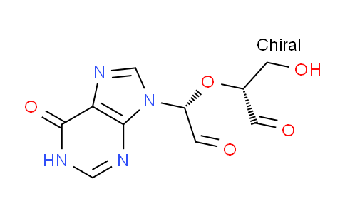 CAS No. 23590-99-0, (R)-3-Hydroxy-2-((R)-2-oxo-1-(6-oxo-1H-purin-9(6H)-yl)ethoxy)propanal