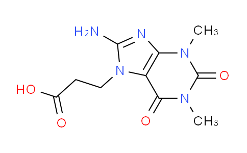 CAS No. 114431-62-8, 3-(8-Amino-1,3-dimethyl-2,6-dioxo-2,3-dihydro-1H-purin-7(6H)-yl)propanoic acid