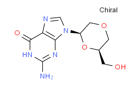 CAS No. 104548-79-0, 2-Amino-9-(cis-6-(hydroxymethyl)-1,4-dioxan-2-yl)-1H-purin-6(9H)-one