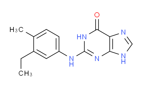 CAS No. 104715-65-3, 2-((3-Ethyl-4-methylphenyl)amino)-1H-purin-6(9H)-one