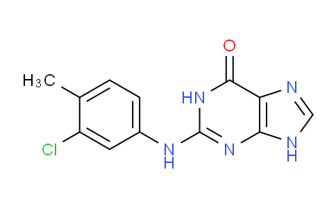 CAS No. 123994-78-5, 2-((3-Chloro-4-methylphenyl)amino)-1H-purin-6(9H)-one